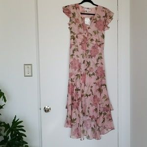 Intermix Pink Floral Midi Dress